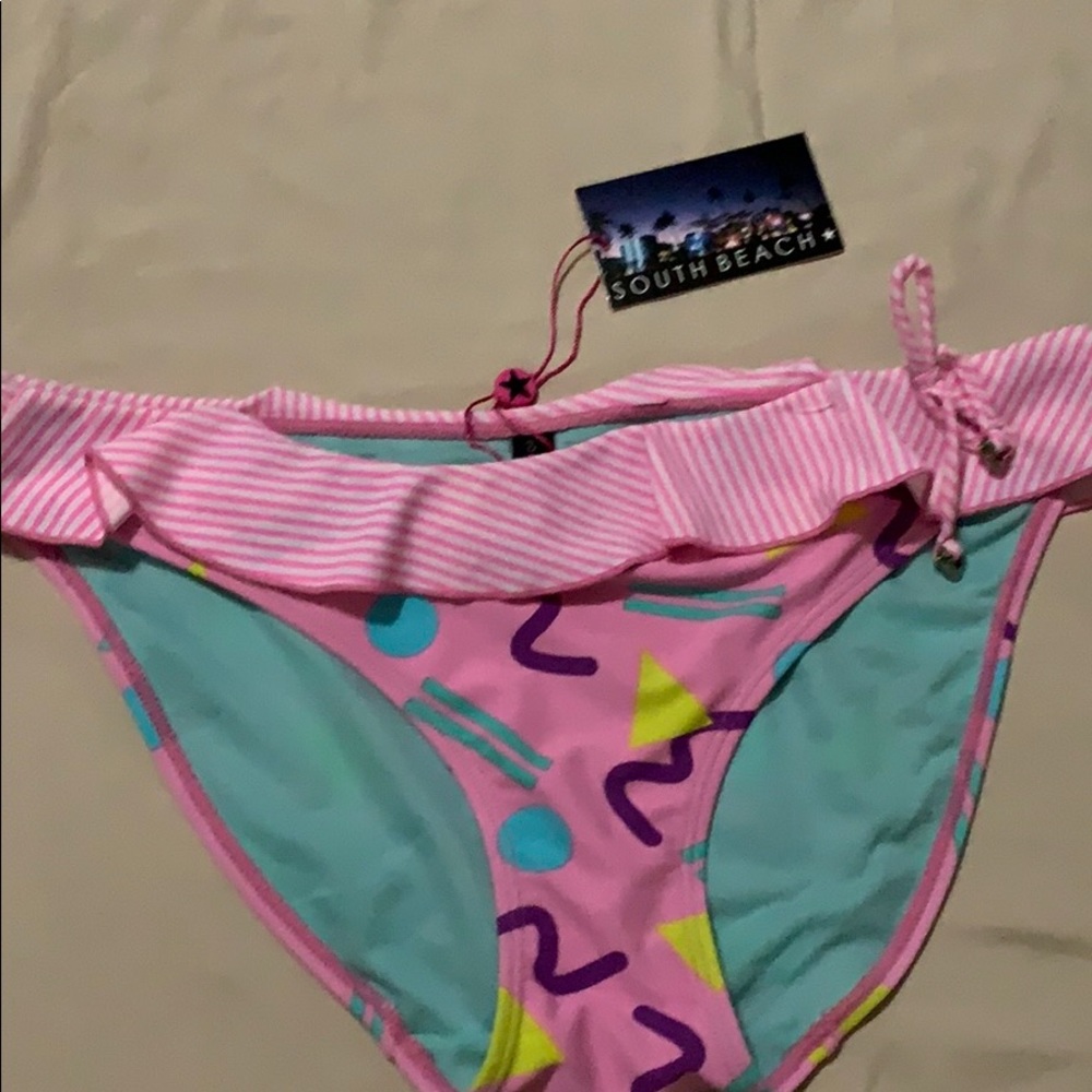 SOUTH BEACH BUTTOM SWIM SUIT SIZE 16